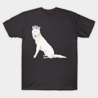 White Swiss shepherd dog T-Shirt